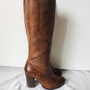 Tall 9 cognac leather boots (Steve Madden)